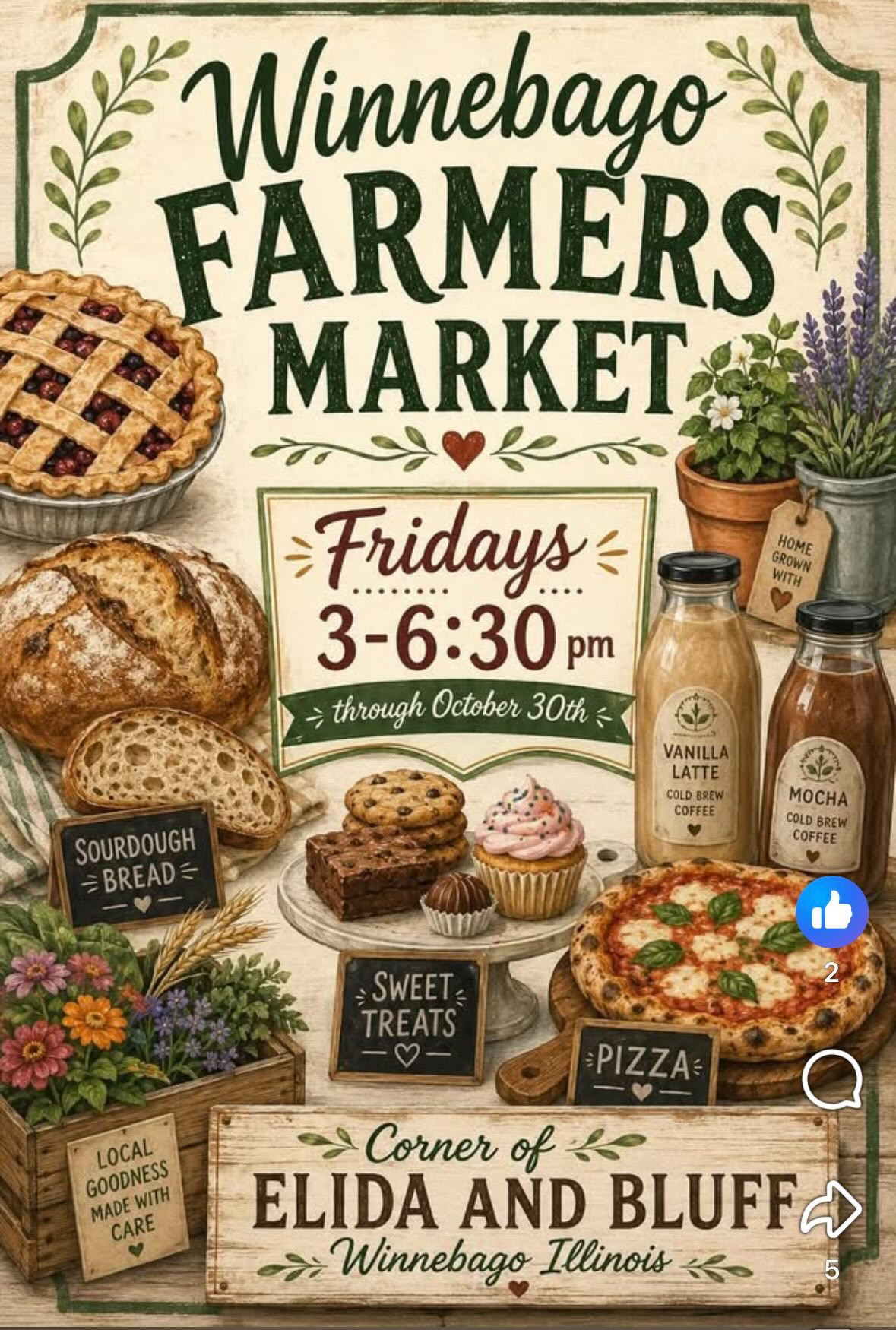 Winnebago Farmers Market flyer